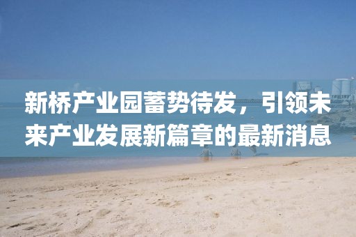 新桥产业园蓄势待发，引领未来产业发展新篇章的最新消息