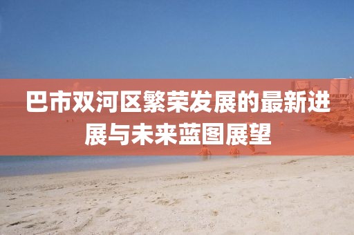 巴市双河区繁荣发展的最新进展与未来蓝图展望