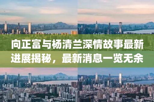 向正富与杨清兰深情故事最新进展揭秘，最新消息一览无余