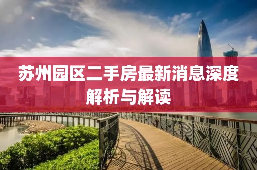 苏州园区二手房最新消息深度解析与解读