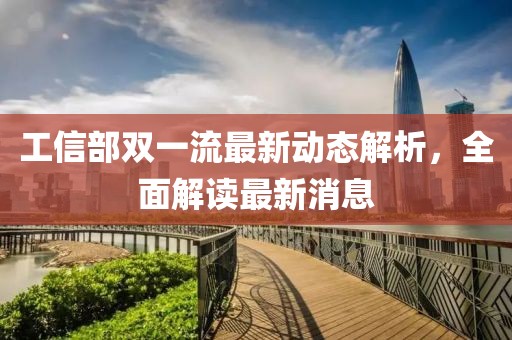 工信部双一流最新动态解析，全面解读最新消息