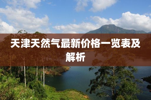 天津天然气最新价格一览表及解析