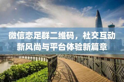 微信恋足群二维码，社交互动新风尚与平台体验新篇章