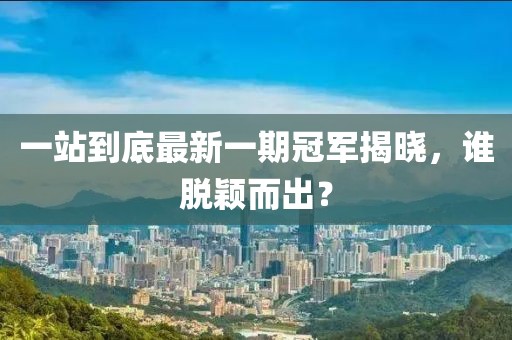 一站到底最新一期冠军揭晓，谁脱颖而出？