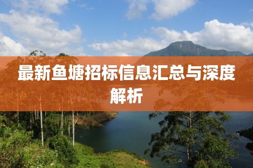 最新鱼塘招标信息汇总与深度解析