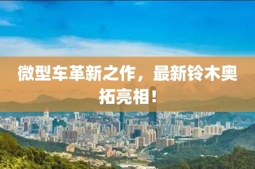 微型车革新之作，最新铃木奥拓亮相！
