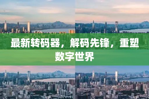 最新转码器，解码先锋，重塑数字世界