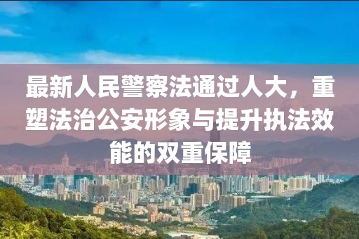 最新人民警察法通过人大，重塑法治公安形象与提升执法效能的双重保障
