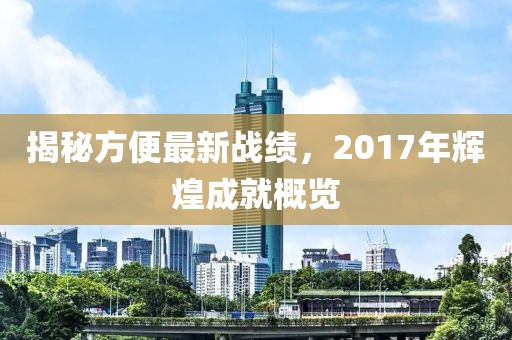 揭秘方便最新战绩，2017年辉煌成就概览