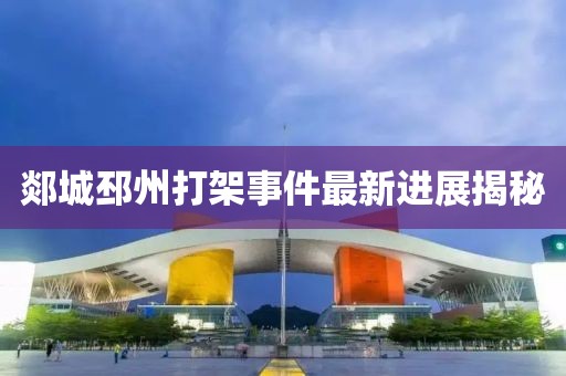 郯城邳州打架事件最新进展揭秘