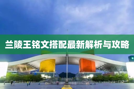 兰陵王铭文搭配最新解析与攻略