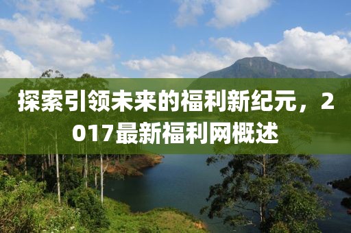 探索引领未来的福利新纪元，2017最新福利网概述