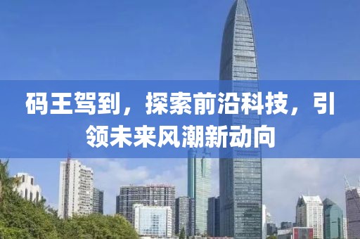码王驾到，探索前沿科技，引领未来风潮新动向
