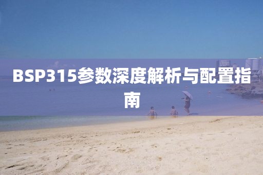 BSP315参数深度解析与配置指南