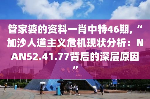 管家婆的资料一肖中特46期,“加沙人道主义危机现状分析：NAN52.41.77背后的深层原因”