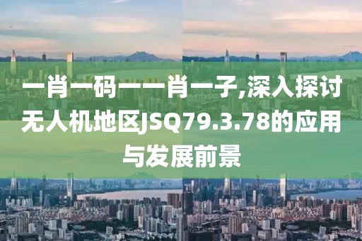 一肖一码一一肖一子,深入探讨无人机地区JSQ79.3.78的应用与发展前景