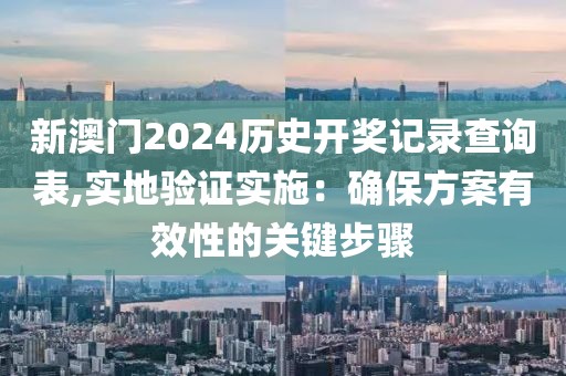 新澳门2024历史开奖记录查询表,实地验证实施：确保方案有效性的关键步骤