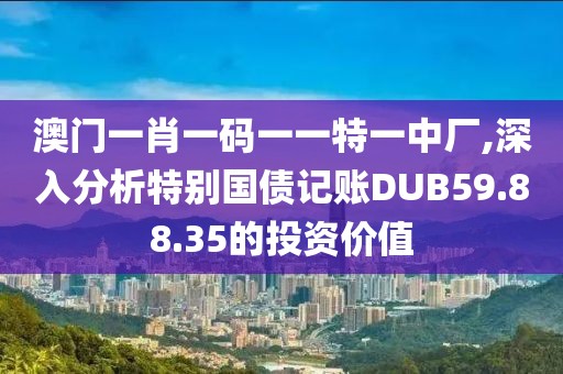 澳门一肖一码一一特一中厂,深入分析特别国债记账DUB59.88.35的投资价值