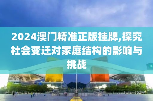 2024澳门精准正版挂牌,探究社会变迁对家庭结构的影响与挑战