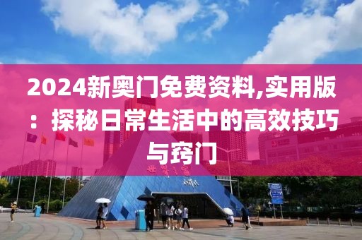 2024新奥门免费资料,实用版：探秘日常生活中的高效技巧与窍门