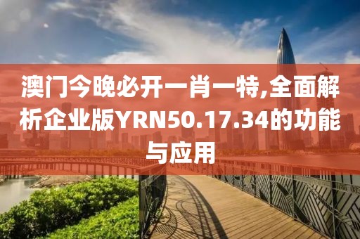 澳门今晚必开一肖一特,全面解析企业版YRN50.17.34的功能与应用