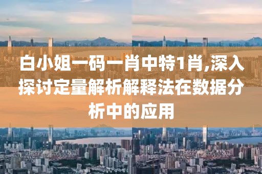 白小姐一码一肖中特1肖,深入探讨定量解析解释法在数据分析中的应用