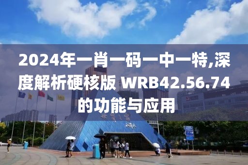 2024年一肖一码一中一特,深度解析硬核版 WRB42.56.74 的功能与应用
