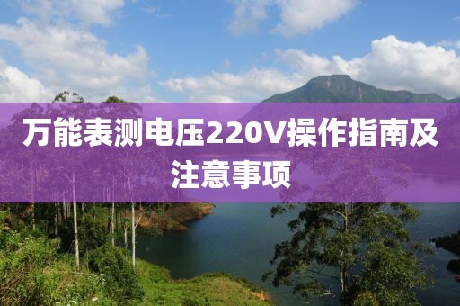 万能表测电压220V操作指南及注意事项