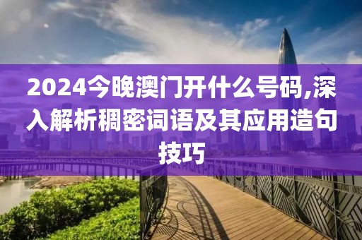2024今晚澳门开什么号码,深入解析稠密词语及其应用造句技巧