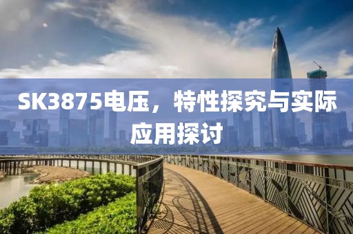 SK3875电压，特性探究与实际应用探讨