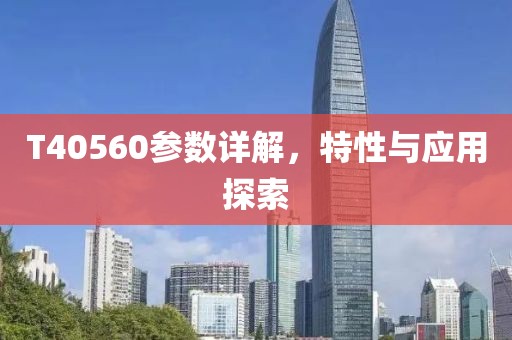 T40560参数详解，特性与应用探索