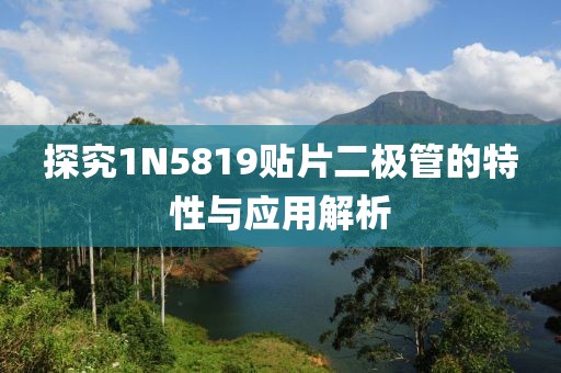 探究1N5819贴片二极管的特性与应用解析