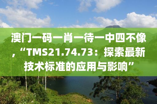 澳门一码一肖一待一中四不像,“TMS21.74.73：探索最新技术标准的应用与影响”