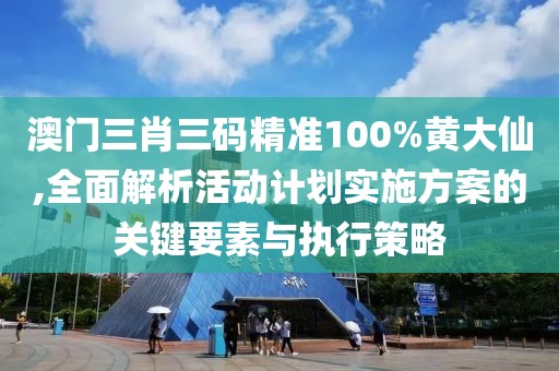 澳门三肖三码精准100%黄大仙,全面解析活动计划实施方案的关键要素与执行策略