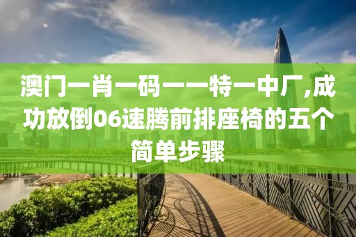 澳门一肖一码一一特一中厂,成功放倒06速腾前排座椅的五个简单步骤