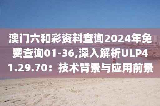 澳门六和彩资料查询2024年免费查询01-36,深入解析ULP41.29.70：技术背景与应用前景