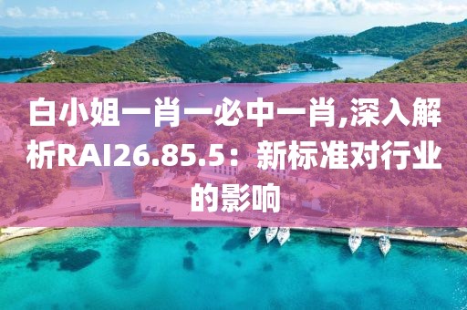 白小姐一肖一必中一肖,深入解析RAI26.85.5：新标准对行业的影响