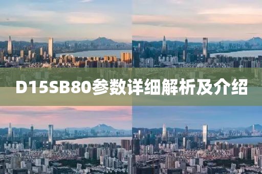 D15SB80参数详细解析及介绍