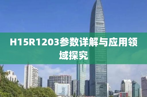 H15R1203参数详解与应用领域探究