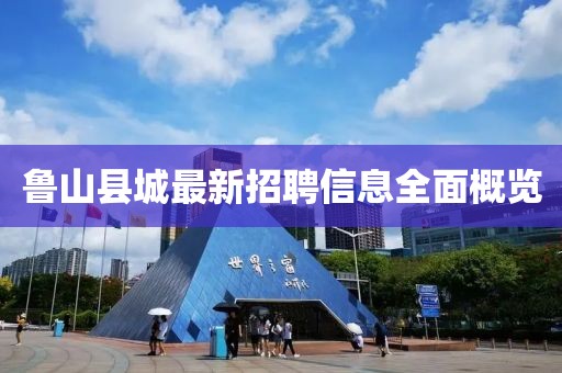鲁山县城最新招聘信息全面概览