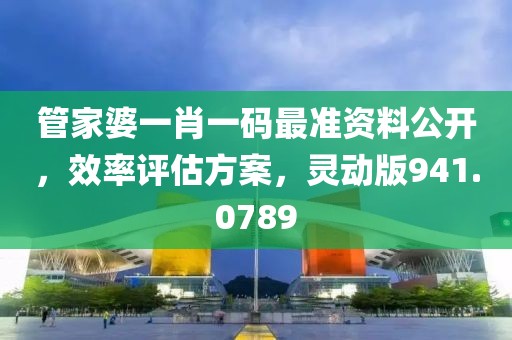 管家婆一肖一码最准资料公开，效率评估方案，灵动版941.0789