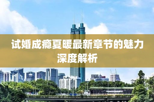 试婚成瘾夏暖最新章节的魅力深度解析
