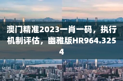 澳门精准2023一肖一码，执行机制评估，幽雅版HR964.3254