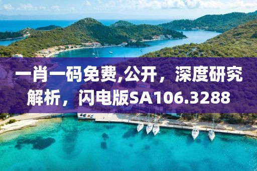一肖一码免费,公开，深度研究解析，闪电版SA106.3288