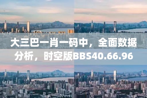 大三巴一肖一码中，全面数据分析，时空版BBS40.66.96