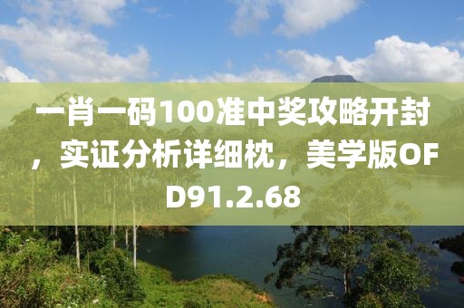 一肖一码100准中奖攻略开封，实证分析详细枕，美学版OFD91.2.68