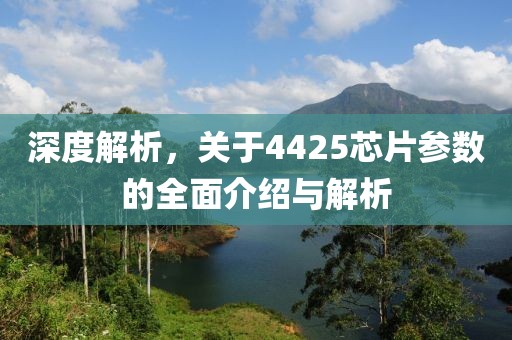 深度解析，关于4425芯片参数的全面介绍与解析