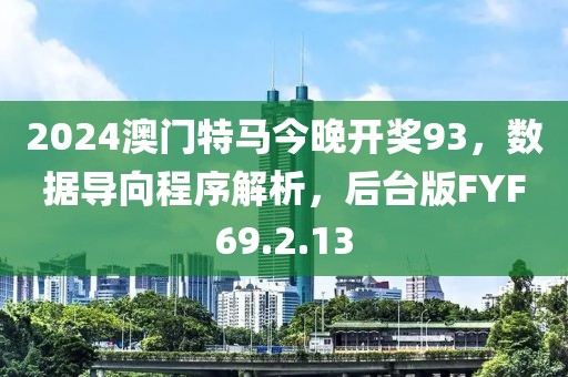 2024澳门特马今晚开奖93，数据导向程序解析，后台版FYF69.2.13