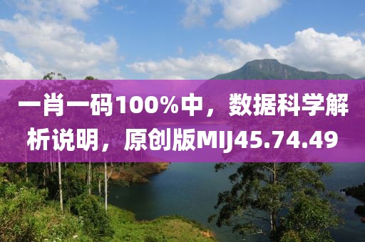 一肖一码100%中，数据科学解析说明，原创版MIJ45.74.49