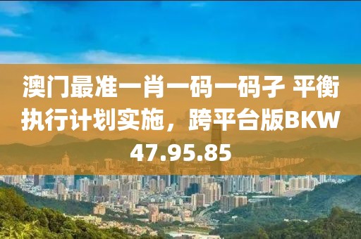 澳门最准一肖一码一码孑 平衡执行计划实施，跨平台版BKW47.95.85